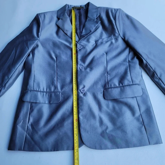 Boltini Boys Formal Blazer Jacket Silver Gray Polyester Viscose Size 16 - Picture 3 of 8